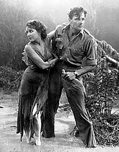  Fay clings to her Joel McCrea in "The Most Dnagerous Game," filmed on the same jungle set where "King Kong" was filmed. McCrea was supposed to be her "Kong" co-star, but was replaced by Bruce Cabot.