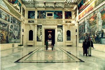 The Rivera murals at the Detroit Institute of Arts. 