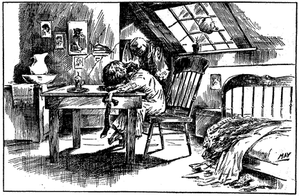This cartoon by Thomas May has become the official symbol of the Old Newsboys Goodfellow Fund.
