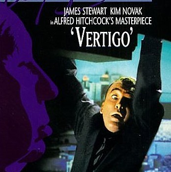 James Stewart's fear of heights begins in "Vertigo" and Bernard Herrmann uses music to remind him of it for the next two hours.