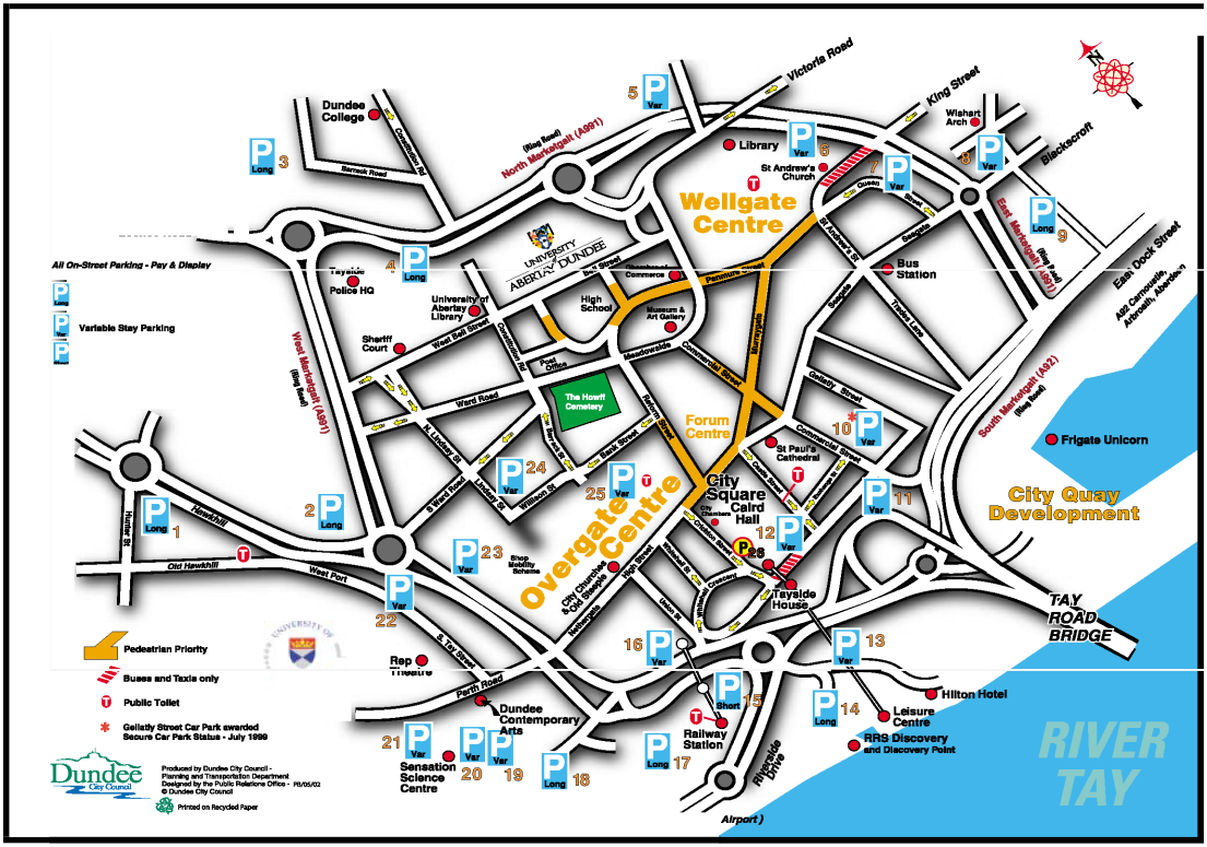 dundee tourist attractions map