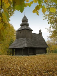 Greek Catholic Wooden Church of St Nicholas the Bishop at Rusk&aacute; Bystr&aacute; (photo by Peter Fratri&#269;)