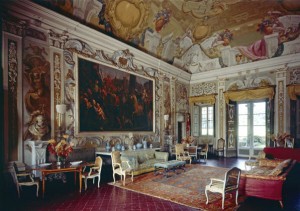 The saloon, one of the lavishly decorated rooms.