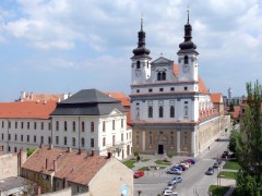 Budova univerzity a Kostol sv. Jána Krstiteľa, Trnava (Monuments Board of the SR Archives, photo by Peter Fratrič)