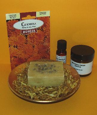 various calendula products
