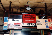 Signage on the front of the cashier's office.