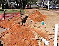 Trench for conduits