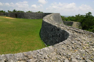 Gently carved castle wall