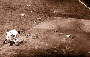 It was traditional on Labor Day for gentlemen in the stands to toss their straw hats onto the field to mark the end of the summer and the baseball season. Cobb would collect the hats and take them back to his Georgia farm for his mules to wear.